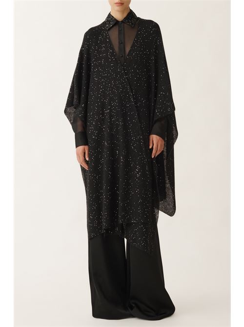 CAPE WITH MINI PAILLETTES FABIANA FILIPPI | SAD265A811825 NERO